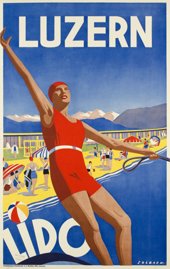 Luzern Lido Switzerland 1930 | Sex Appeal Vintage Ads and Covers 1891-1970