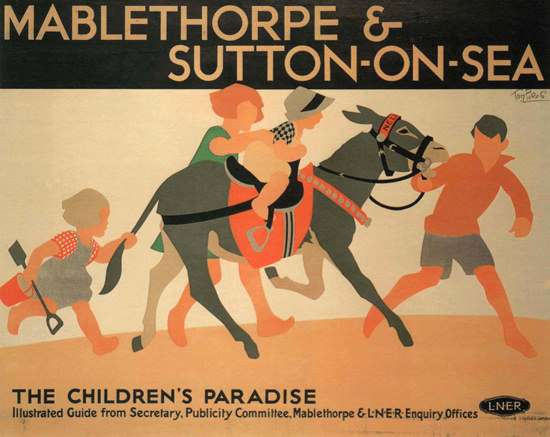 Mablethorpe Sutton On Sea Childrens Paradise UK | Vintage Travel Posters 1891-1970