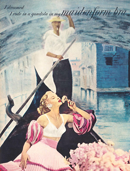 Maidenform Bra Venice I Dreamed | Sex Appeal Vintage Ads and Covers 1891-1970