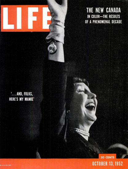 Mamie Eisenhower 13 Oct 1952 Copyright Life Magazine | Life Magazine BW Photo Covers 1936-1970