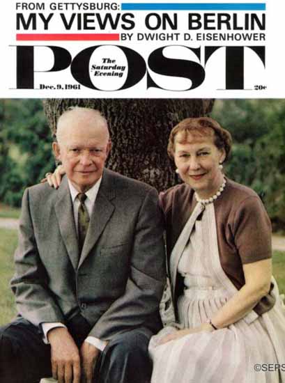 Mamie and Dwight D Eisenhower Saturday Evening Post 1961_12_09 | Vintage Ad and Cover Art 1891-1970