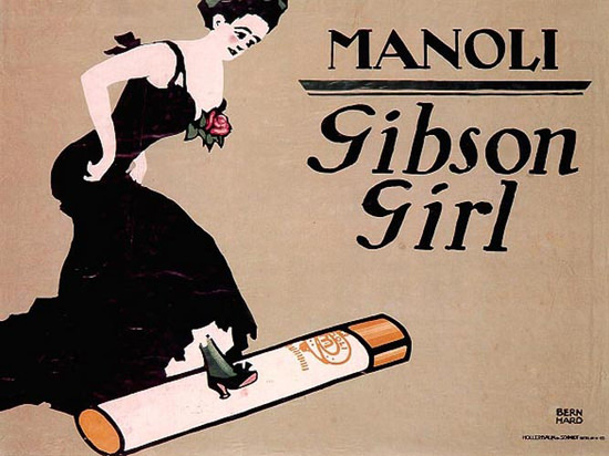 Manoli Gibson Girl Lucian Bernhard 1910 | Vintage Ad and Cover Art 1891-1970