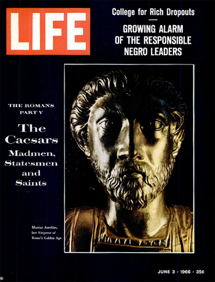 Marc Aurelius Emperor Golden Age 3 Jun 1966 Copyright Life Magazine | Life Magazine Color Photo Covers 1937-1970