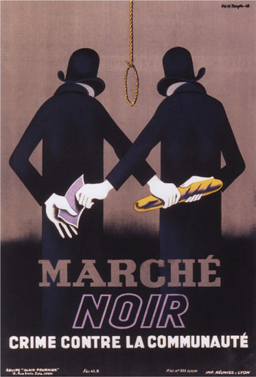 Marche Noir Crime Contre La Communaute | Vintage War Propaganda Posters 1891-1970