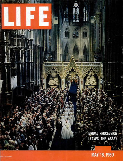 Margaret Antony Armstrong Wed 16 May 1960 Copyright Life Magazine | Life Magazine Color Photo Covers 1937-1970