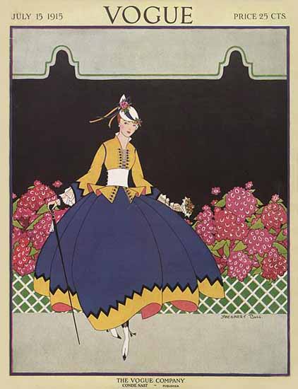 Margaret B Bull Vogue Cover 1915-07-15 Copyright | Vogue Magazine Graphic Art Covers 1902-1958