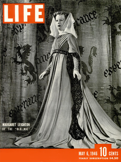 Margaret Leighton Old Vic 6 May 1946 Copyright Life Magazine | Life Magazine BW Photo Covers 1936-1970