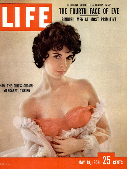 Margaret O Brien is grown 19 May 1958 Copyright Life Magazine | Life Magazine Color Photo Covers 1937-1970