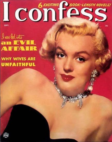 Marilyn Monroe I Confess Cover | Sex Appeal Vintage Ads and Covers 1891-1970