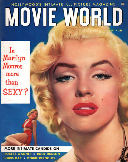 Marilyn Monroe Movie World Cover Copyright 1953 | Sex Appeal Vintage Ads and Covers 1891-1970