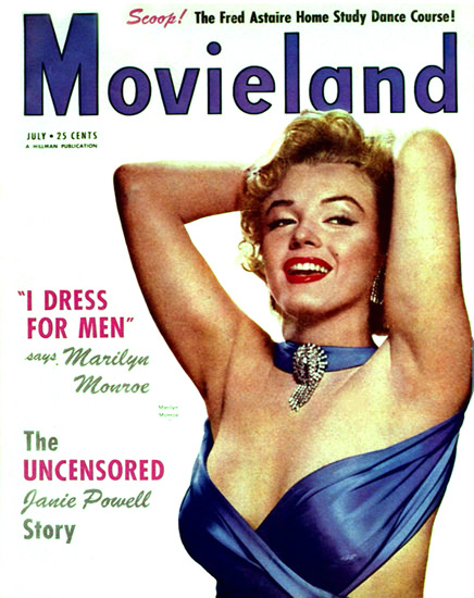 Marilyn Monroe Movieland Cover Copyright 1950 | Sex Appeal Vintage Ads and Covers 1891-1970