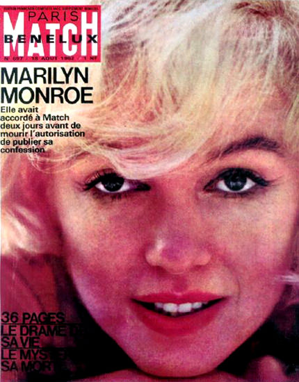 Marilyn Monroe Paris Match Cover Copyright 1962 | Sex Appeal Vintage Ads and Covers 1891-1970