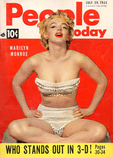 Marilyn Monroe People Today Cover Copyright 1953 | Sex Appeal Vintage Ads and Covers 1891-1970