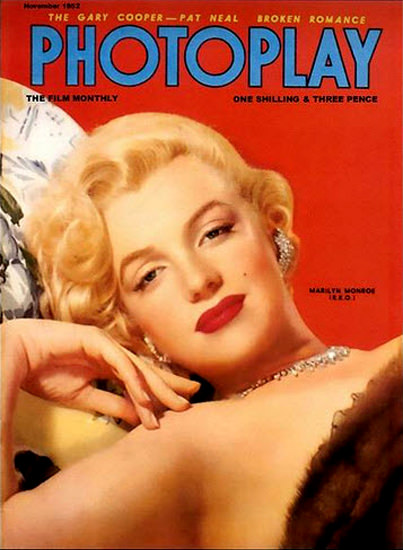 Marilyn Monroe Photoplay Cover Copyright 1952 | Sex Appeal Vintage Ads and Covers 1891-1970