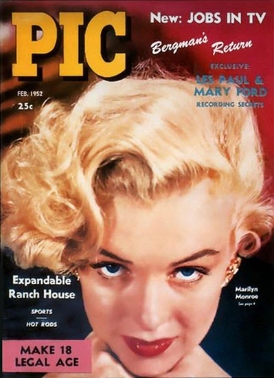 Marilyn Monroe Pic Cover Copyright 1952 | Sex Appeal Vintage Ads and Covers 1891-1970