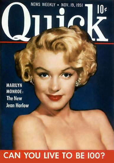 Marilyn Monroe Quick Cover Copyright 1951 | Sex Appeal Vintage Ads and Covers 1891-1970