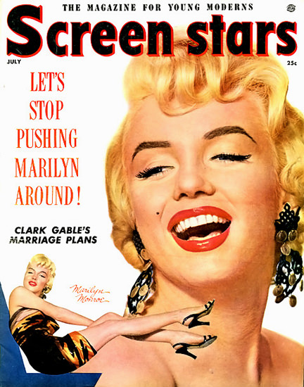 Marilyn Monroe Screen Stars Stop Pushing Marilyn | Sex Appeal Vintage Ads and Covers 1891-1970