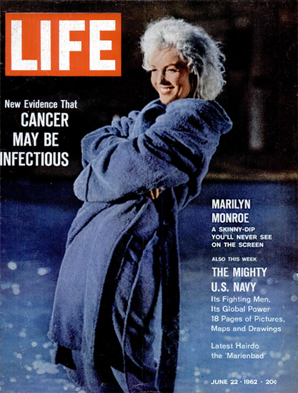 Marilyn Monroe Skinny-Dip Scene 22 Jun 1962 Copyright Life Magazine | Life Magazine Color Photo Covers 1937-1970