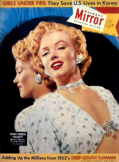 Marilyn Monroe Sunday Mirror Copyright 1952 | Sex Appeal Vintage Ads and Covers 1891-1970