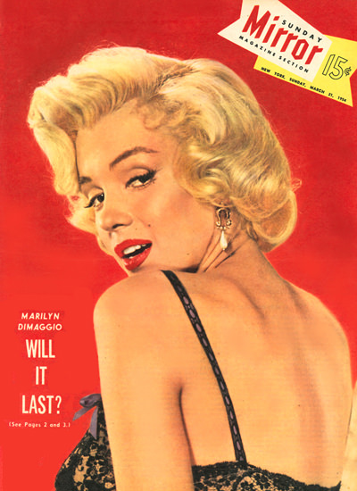 Marilyn Monroe Sunday Mirror Cover Copyright 1954 | Sex Appeal Vintage Ads and Covers 1891-1970