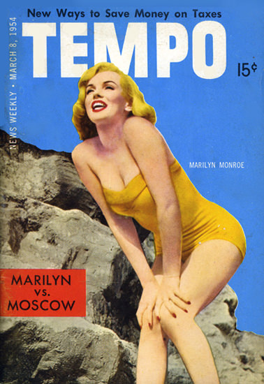 Marilyn Monroe Tempo Cover Copyright 1954 | Sex Appeal Vintage Ads and Covers 1891-1970