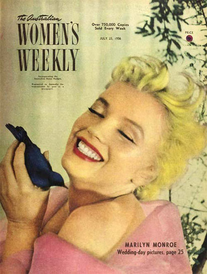 Marilyn Monroe Womens Weekly Cover Copyright 1956 Mad Men Art Vintage Ad Art Collection 7308