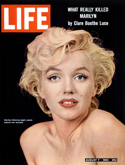 Marilyn Monroe what Killed Her 7 Aug 1964 Copyright Life Magazine | Life Magazine Color Photo Covers 1937-1970