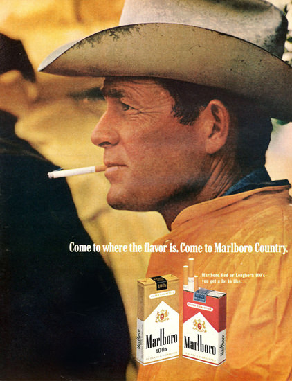 Marlboro Come To Marlboro Country 1969 Rain | Vintage Ad and Cover Art 1891-1970