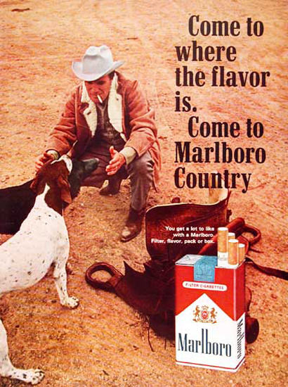 Marlboro Man 1965 Dogs | Vintage Ad and Cover Art 1891-1970