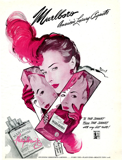 Marlboro Smart Girl Americas Luxury 1943 | Sex Appeal Vintage Ads and Covers 1891-1970