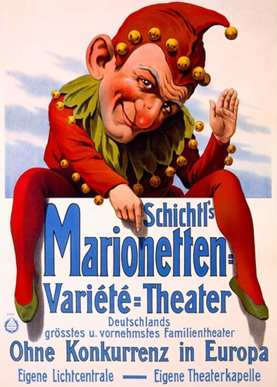 Marrionetten Variete Theater Deutschland | Vintage Ad and Cover Art 1891-1970