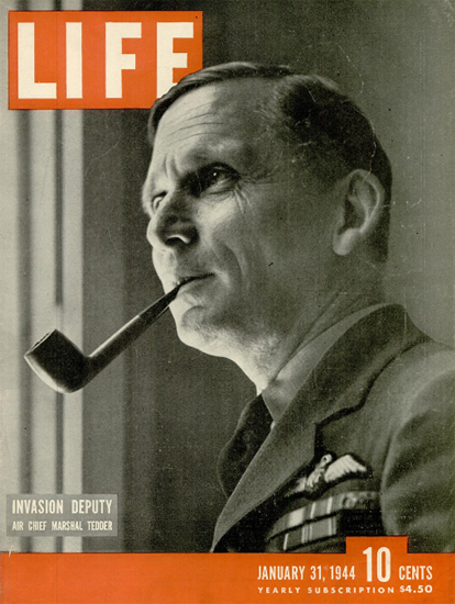 Marshal Arthur Tedder 31 Jan 1944 Copyright Life Magazine | Life Magazine BW Photo Covers 1936-1970