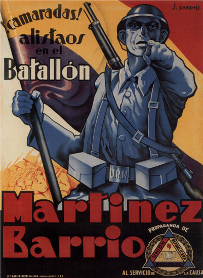 Martinez Barrio Spain Espana | Vintage War Propaganda Posters 1891-1970