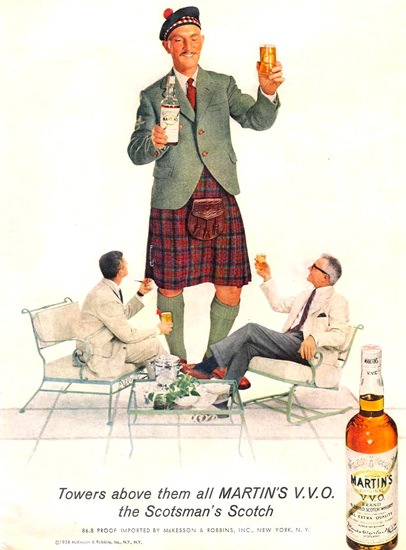 Martins VVO Scotsmans Scotch 1958 | Vintage Ad and Cover Art 1891-1970