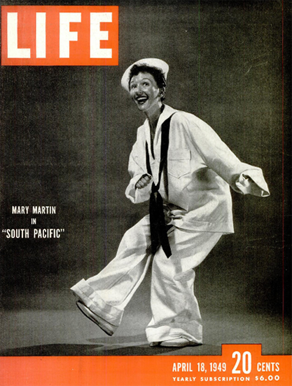 Mary Martin in South Pacific 18 Apr 1949 Copyright Life Magazine | Life Magazine BW Photo Covers 1936-1970