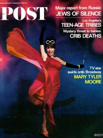 Mary Tyler Moore Saturday Evening Post 1966_11_19 | Vintage Ad and Cover Art 1891-1970