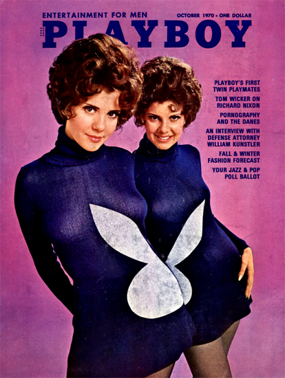 Mary and Madeleine Collinson Playboy 1970-10 Copyright Sex Appeal | Sex Appeal Vintage Ads and Covers 1891-1970