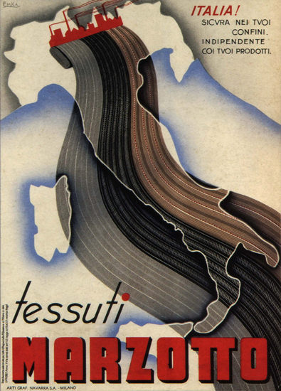 Marzotto Tessuti Italy Italia | Vintage Ad and Cover Art 1891-1970