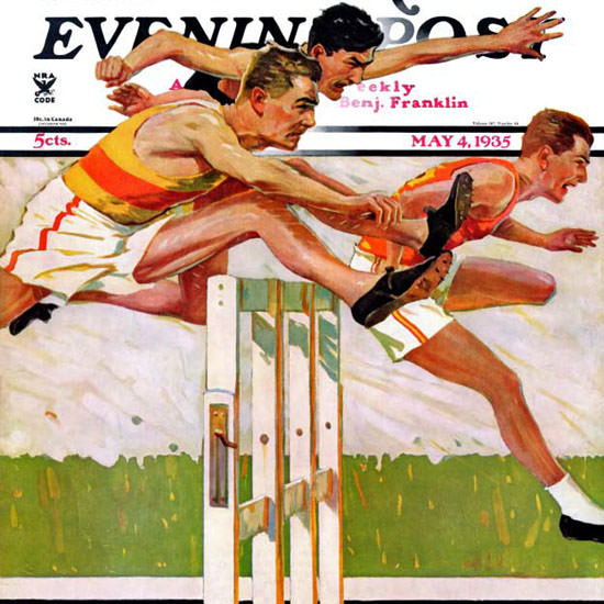 Maurice Bower Saturday Evening Post 1935_05_04 Copyright crop | Best of 1930s Ad and Cover Art