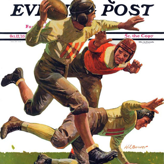 Maurice Bower Saturday Evening Post Pass 1935_10_12 Copyright crop | Best of 1930s Ad and Cover Art