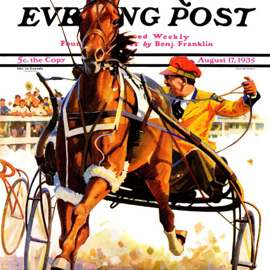 Maurice Bower Saturday Evening Post Race 1935_08_17 Copyright crop | Best of 1930s Ad and Cover Art