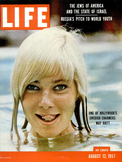 May Britt Swedish Charmer 12 Aug 1957 Copyright Life Magazine | Life Magazine Color Photo Covers 1937-1970