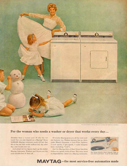 Maytag Washer And Dryer 1959 | Vintage Ad and Cover Art 1891-1970