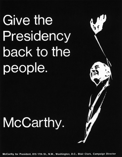 McCarthy Give Presidency Back To The People | Vintage Ad and Cover Art 1891-1970