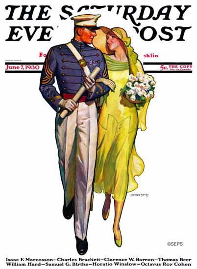 McClelland Barclay Cover Artist Saturday Evening Post 1930_06_07 | The Saturday Evening Post Graphic Art Covers 1892-1930