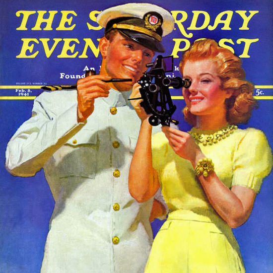 McClelland Barclay Saturday Evening Post 1941_02_08 Copyright crop | Best of Vintage Cover Art 1900-1970