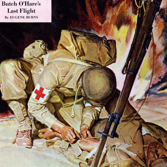 Mead Schaeffer Saturday Evening Post Medic 1944_03_11 Copyright crop | Best of Vintage Cover Art 1900-1970