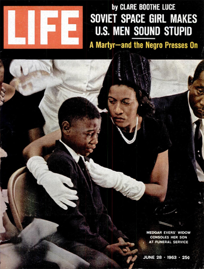 Medgar Evers Funeral Widow Son 28 Jun 1963 Copyright Life Magazine | Life Magazine Color Photo Covers 1937-1970