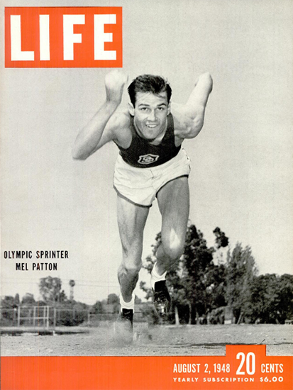 Mel Patton Olympic Sprinter 2 Aug 1948 Copyright Life Magazine | Life Magazine BW Photo Covers 1936-1970