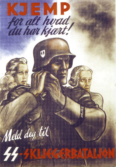 Meld teg til SS Skijegerbataljon Netherlands | Vintage War Propaganda Posters 1891-1970